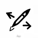 simple Arrow with gemini tattoo design idea