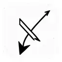 simple Arrow with gemini tattoo design idea