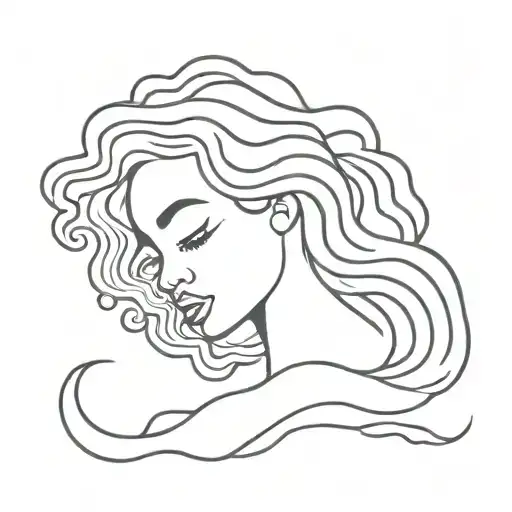 sza wave tattoo design idea