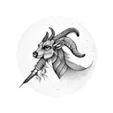 capricorn and sagittarius mix tattoo design idea