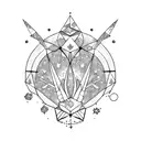 capricorn and sagittarius mix tattoo design idea