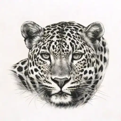 leopard tattoo design idea