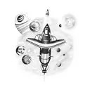 space shuttle tattoo design idea
