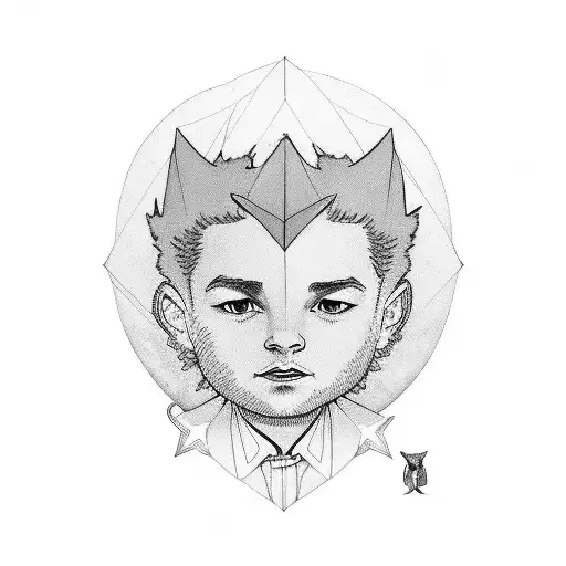 Little prince saint-exupery rockstar tattoo design idea