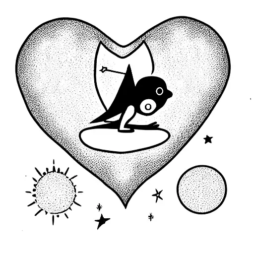 Little prince saint-exupery rock style tattoo design idea
