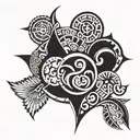Create a tattoo design that symbolizes the client's love for Polynesian culture through a fusion of tribal patterns and iconic landmarks from the Pacific islands tattoo design idea