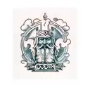 God Odin,god Zeus,Mount Olympus,igdrasil tree tattoo design idea