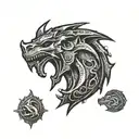 skyrim logo tattoo design idea