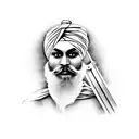 Sikh warrior spooky tattoo design idea