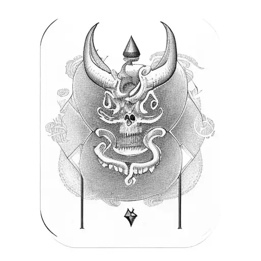 A magician card tarot design with intricate scientific equations forming the background tattoo design idea