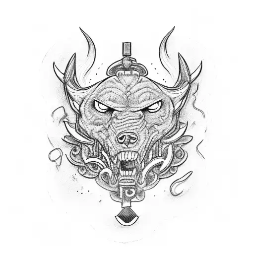  blue collar, hard worker, sacrifice, chaos tattoo design idea