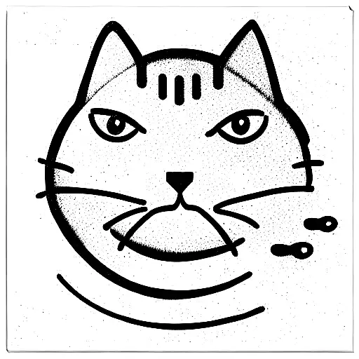 gemeni cat with binary coding tattoo design idea