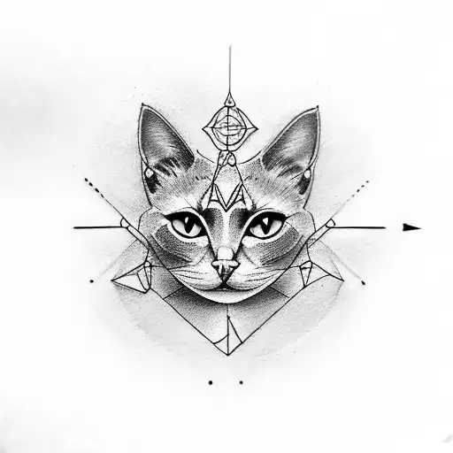 cat, gemini zodiac sign, binary code tattoo design idea