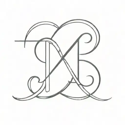 letter S and P carved tattoo design idea