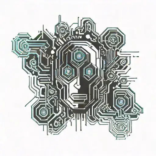 people,computer, robot   tattoo design idea