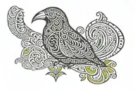 maori design kiwi bird tattoo design idea