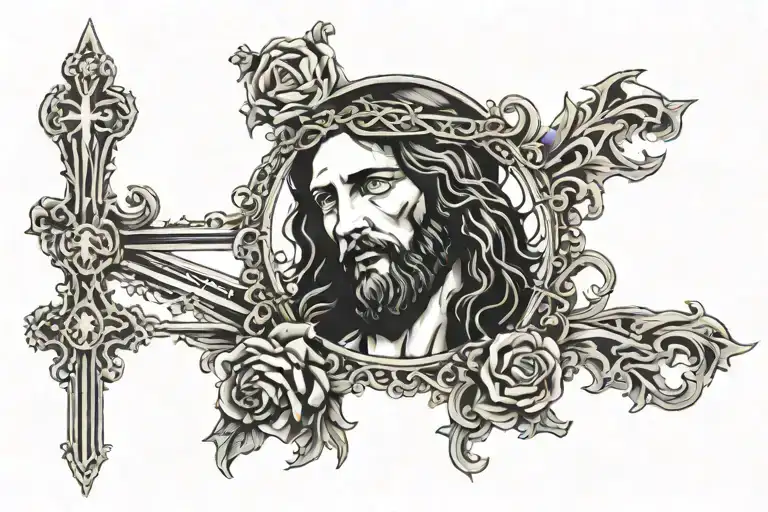Jesus tattoo design idea