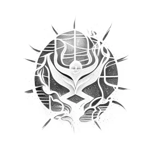 mudita word with fire, water, air and Earth tattoo design idea