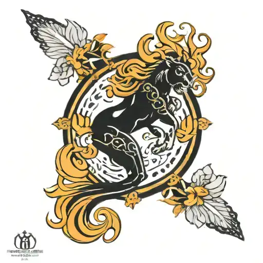 zodiac sign virgo comes out of leo tattoo design idea