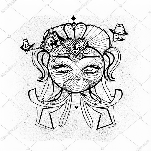 Queen of Hearts tattoo design idea