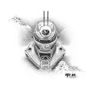 subaru brz drifting tattoo design idea