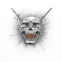 car drifting tattoo design idea