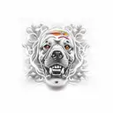 12-20-2009 05-21-2023 el pp de los cachorros face on fire Mo papa es el maestro de mi vida  tattoo design idea