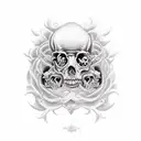 12-20-2009 05-21-2023 el pp de los cachorros face on fire Mo papa es el maestro de mi vida  tattoo design idea