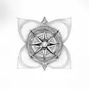 Valknut compass aviation tattoo design idea