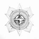 Valknut compass aviation tattoo design idea