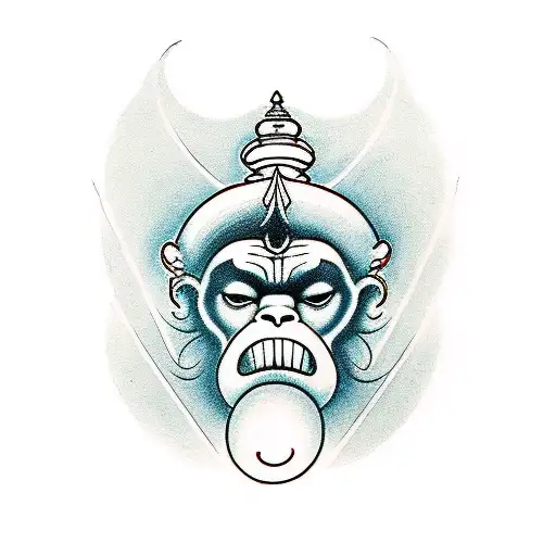 hanuman tattoo design idea