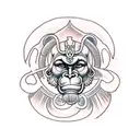 hanuman tattoo design idea