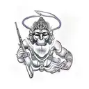 hanuman tattoo design idea