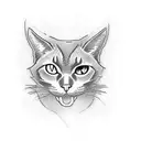 black cats with a gothic castle tattoo design idea