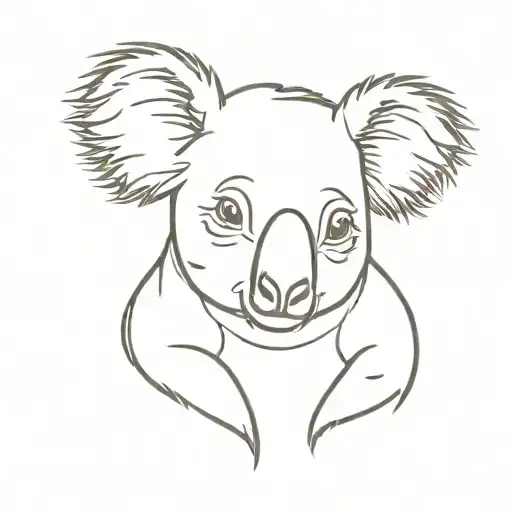 koala in kangaroo hat tattoo design idea