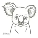 koala in kangaroo hat tattoo design idea
