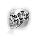 Humeral head fracture transformed into a majestic mechanical structure tattoo design idea