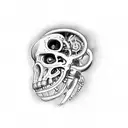 Humeral head fracture transformed into a majestic mechanical structure tattoo design idea