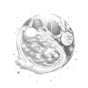 kid cudi man on the moon tattoo design idea