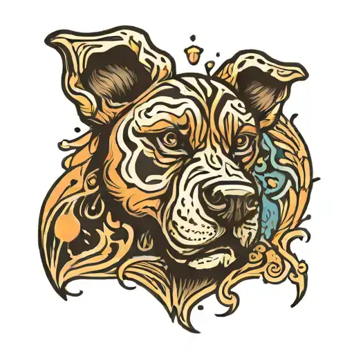 paw and nose print dog paw print tattoo design idea