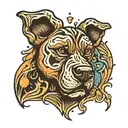 paw and nose print dog paw print tattoo design idea