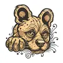 paw and nose print dog paw print tattoo design idea
