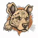 paw and nose print dog paw print tattoo design idea