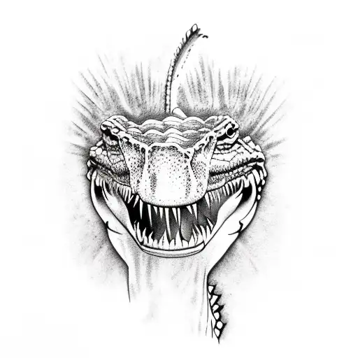 Everglades alligator tattoo design idea