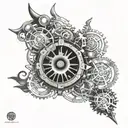 steampunk sleeve tattoo design idea