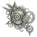 steampunk sleeve tattoo design idea