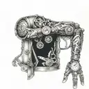steampunk sleeve tattoo design idea