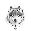 value loyalty above all else, wolf,family tattoo design idea