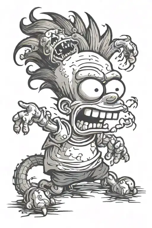 bart simpson tattoo design idea
