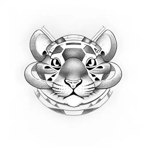 Gemini Tigger Garfield tattoo design idea